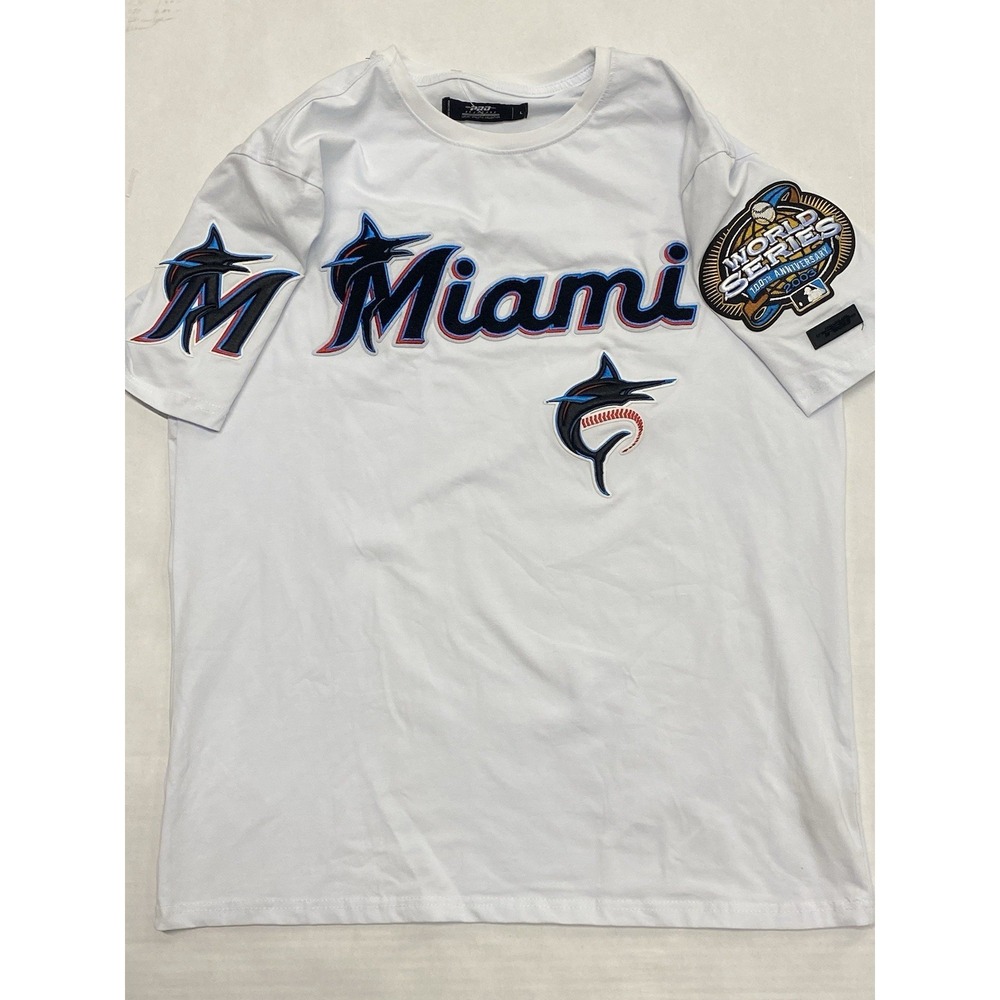 Miami Marlins Pro Standard 2003 World Series 100th Anniversary T-shirt. Large